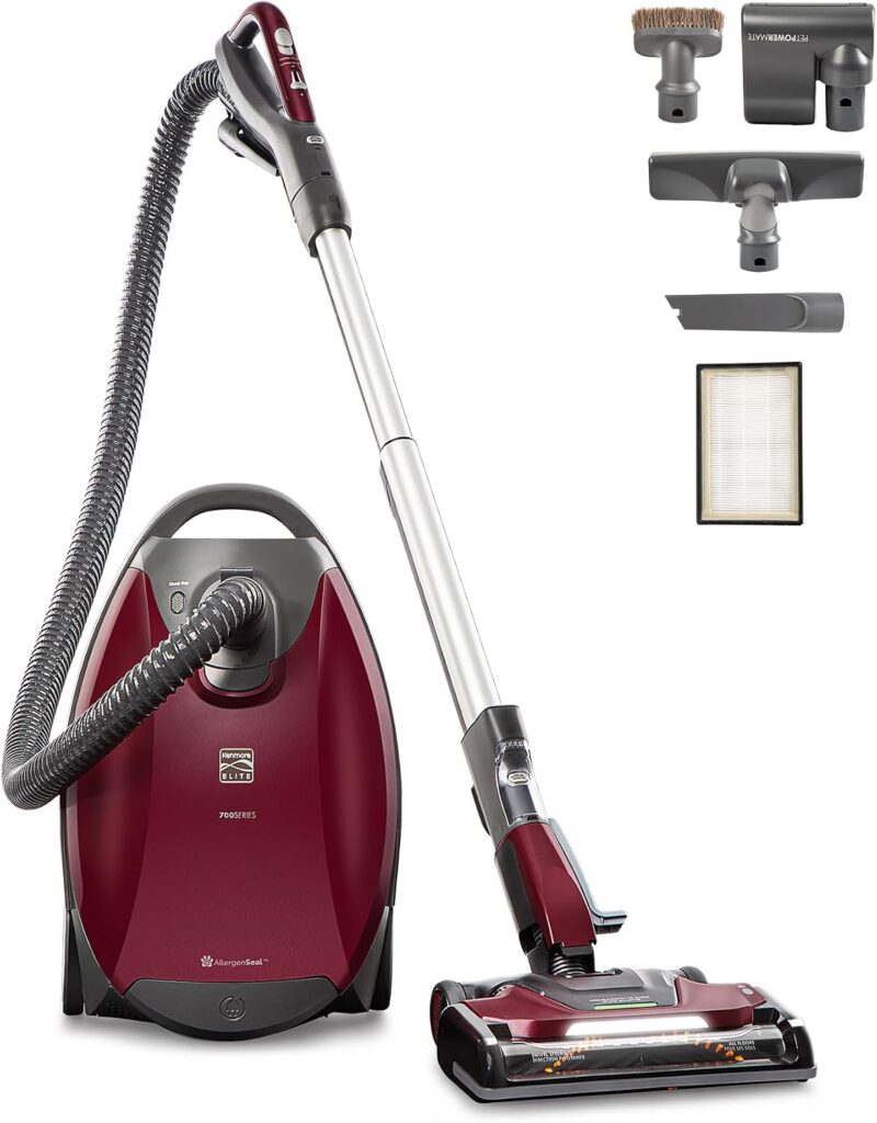 Kenmore 600 pet vacuum canister and HEPA filter detail