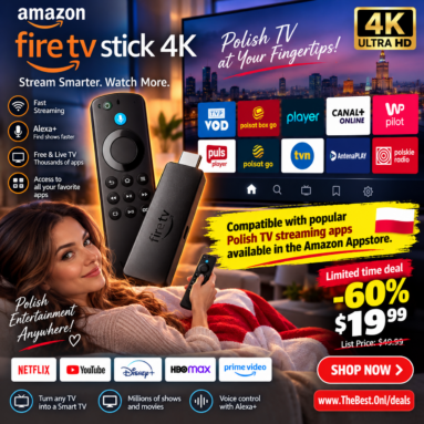 Amazon Fire TV Stick 4K drops to $19.99 (was $49.99, -60% OFF Amazon Limited Time Deal) Polish TV Compatible
