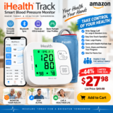 iHealth Track Smart Blood Pressure Monitor drops to $27.98 (was $49.98, -44% OFF Amazon Limited Time Deal)