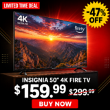 INSIGNIA 50″ 4K Fire TV drops to $159.99 (was $299.99, 47% off)