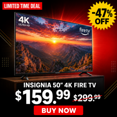 INSIGNIA 50″ 4K Fire TV drops to $159.99 (was $299.99, 47% off)