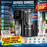 Waterdrop M6HG Instant Hot Countertop RO Water Filter drops to $359 (was $429, -16% OFF Amazon Limited Time Deal)